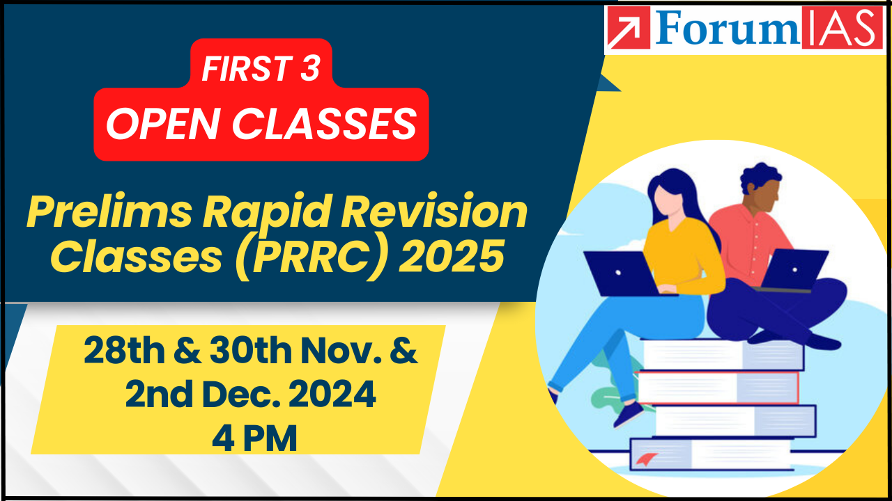 First 3 classes free of Prelims Sprint 2025 - 28th & 30th Nov. & 2nd Dec. 2024 at 4 PM